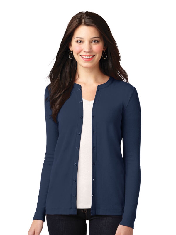 Port Authority Ladies Concept Stretch Button-Front Cardigan - Image 3