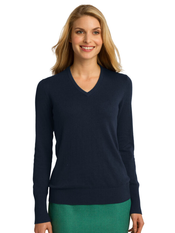 Port Authority Ladies V-Neck Sweater - Image 3