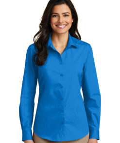 Port Authority Ladies Long Sleeve Carefree Poplin Shirt