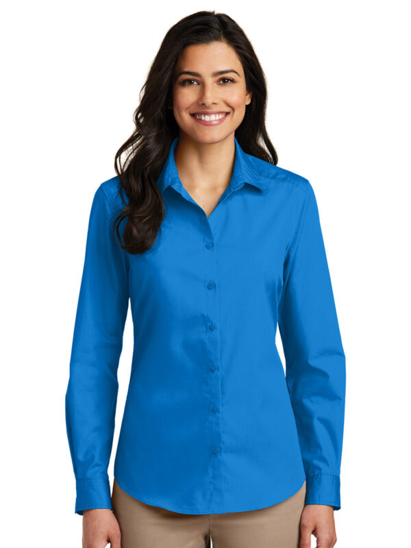 Port Authority Ladies Long Sleeve Carefree Poplin Shirt